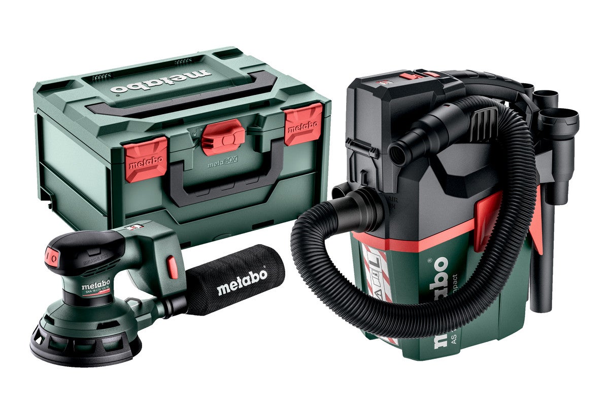 Metabo Set Akku-Exzenterschleifer SXA 18 LTX 125 + Akku-Sauger AS 18 L PC Compact #691199000