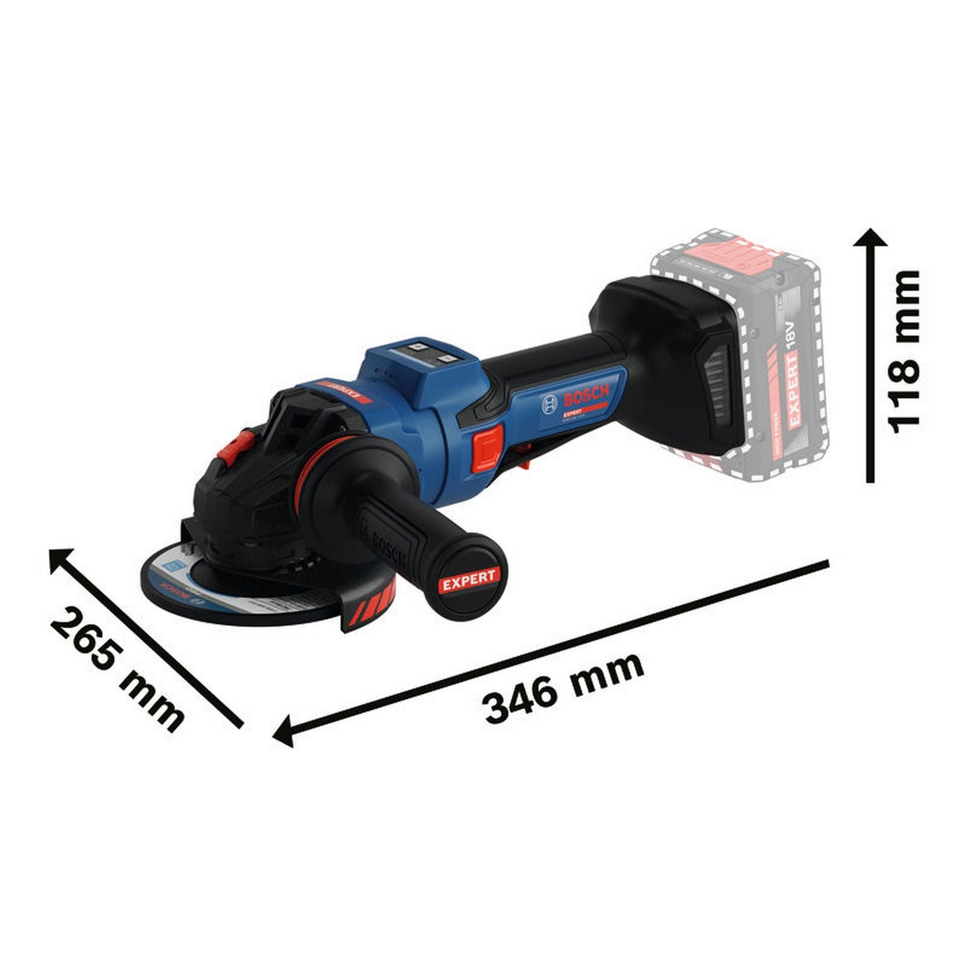 Bosch Winkelschleifer EXWS18V-15PS in L-BOXX #06019M6401