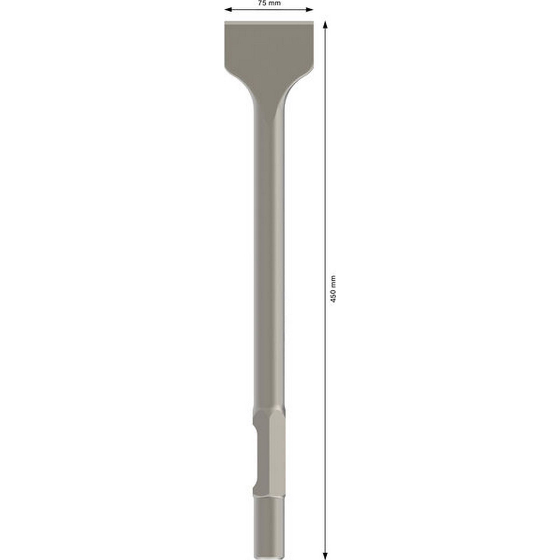 Bosch PRO HEX 30-4C Spatmeißel, 75 x 450 mm #2608690113