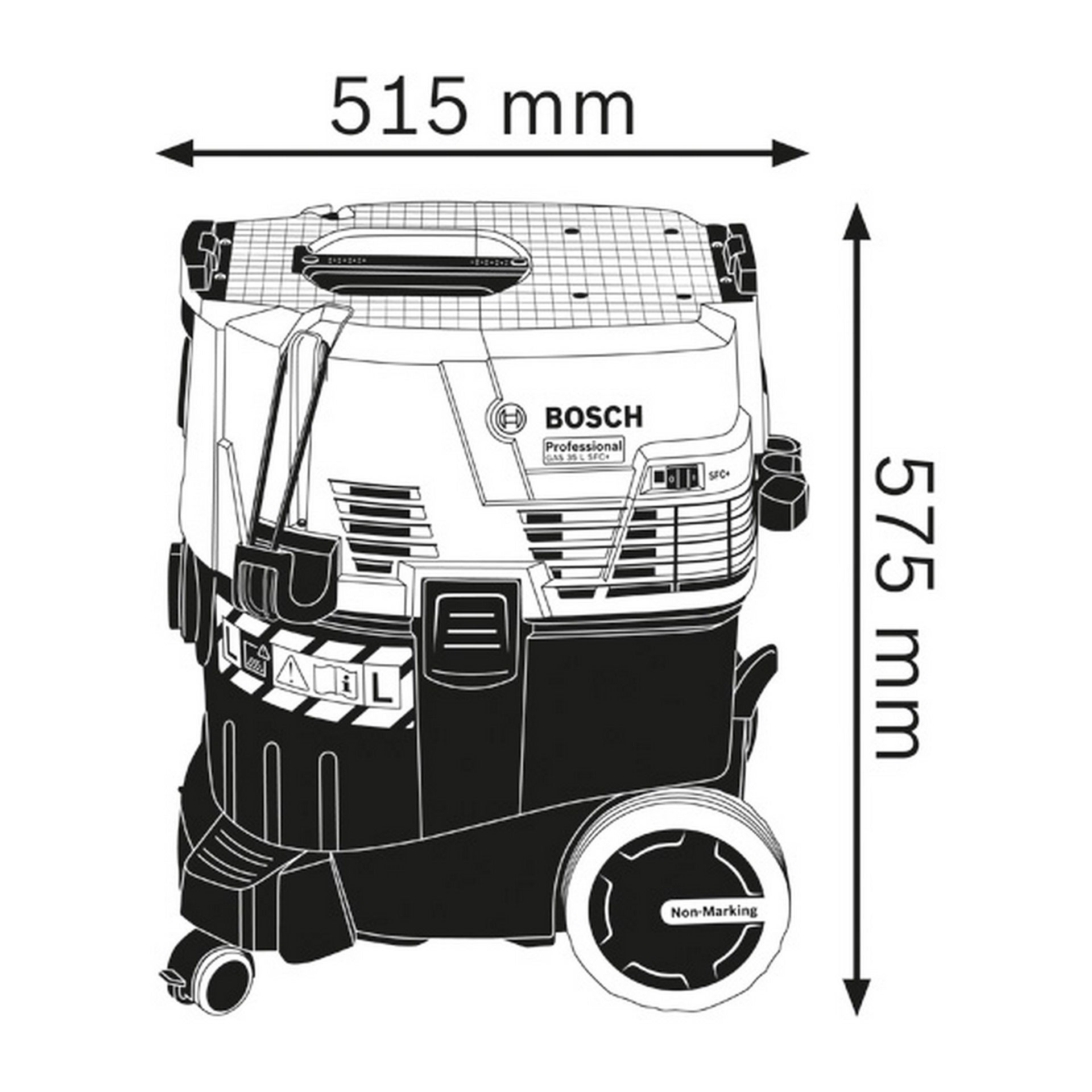 Bosch Kabelgebundener Sauger GAS 35 L SFC+ #06019C3000