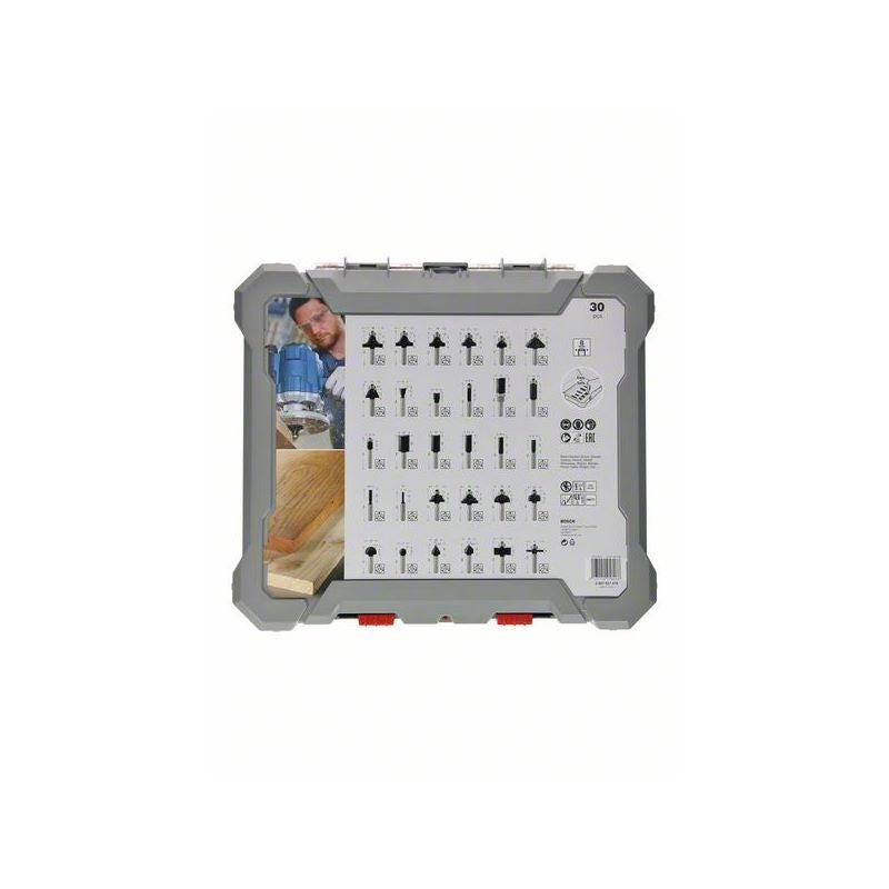 Bosch PRO Fräser-Set, gemischt, Schaft 8 mm, 30-tlg. #2607017475