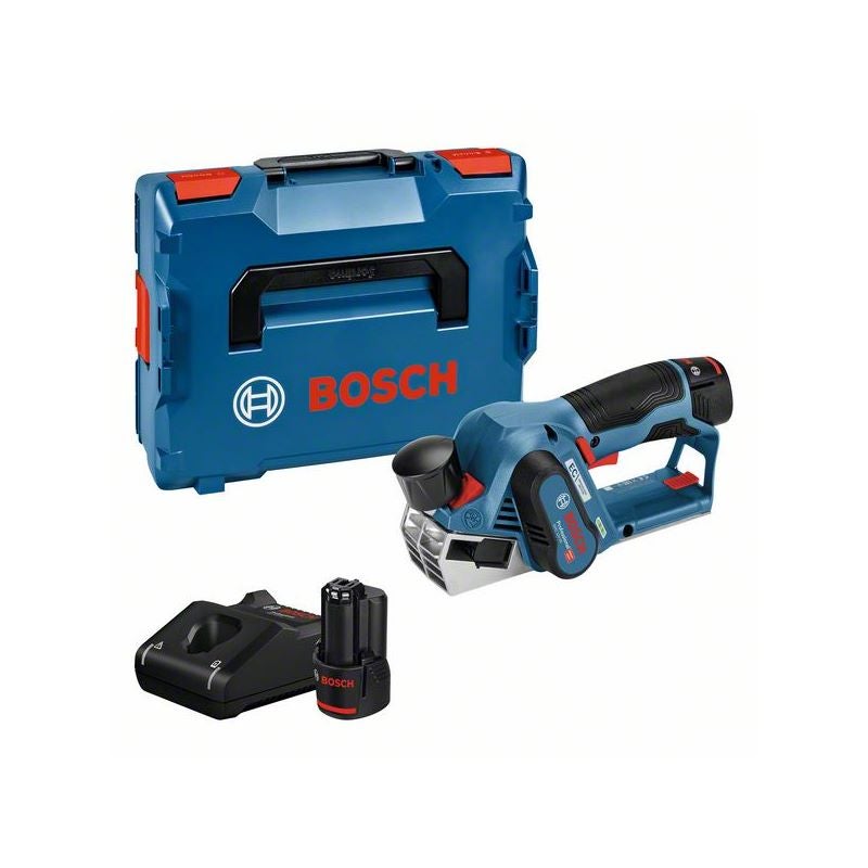Bosch Akku-Hobel GHO 12V-20, 2 x Akku GBA 12V 3.0Ah in L-BOXX #06015A7001