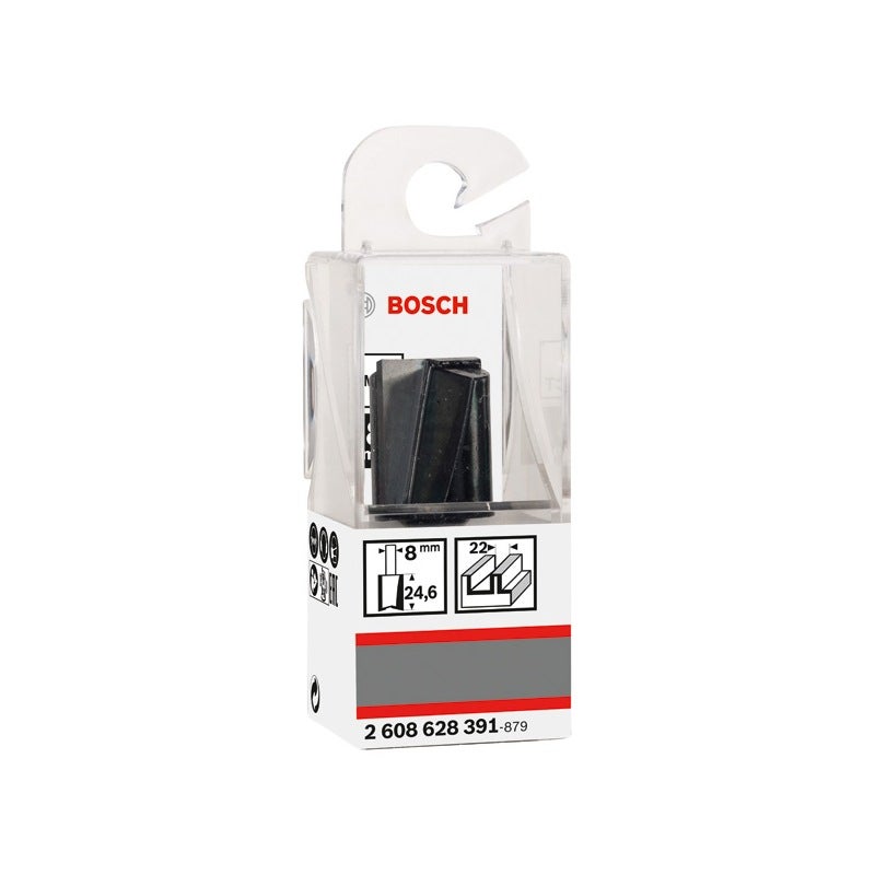 Bosch PRO Nutfräser, zweischneidig, D 22 mm, L 24,6 mm, S 8 mm #2608628391