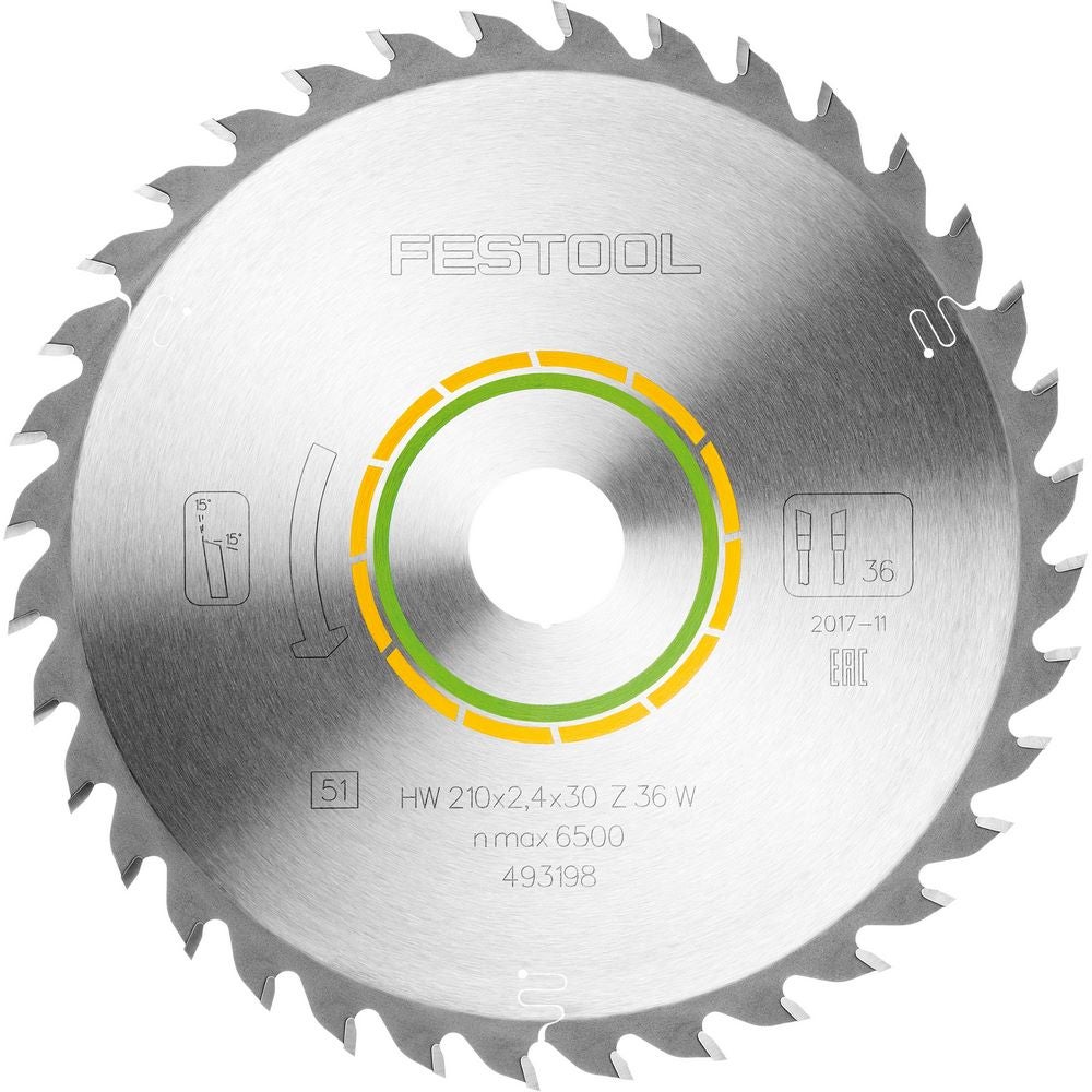 Festool Kreissägeblatt WOOD UNIVERSAL HW 210x2,4x30 W36 #493198