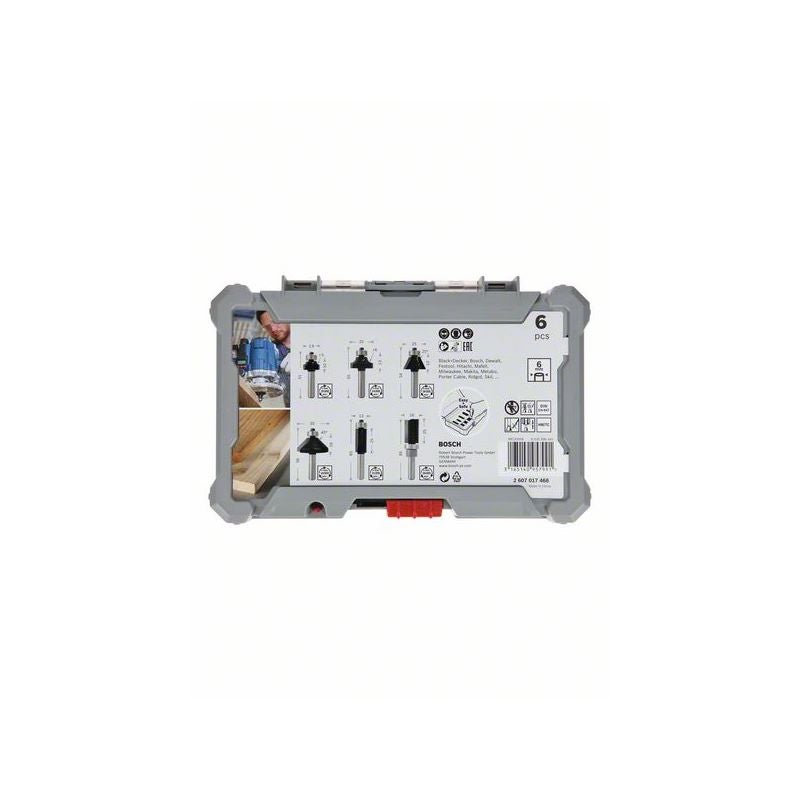 Bosch PRO Fräser- Set, Schaft 6mm, 6-tlg. #2607017468