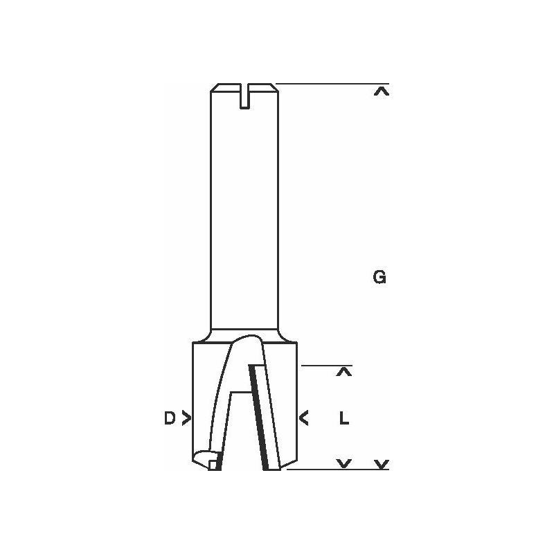 Bosch PRO Scharniernutfräser, zweischneidig, D 12,7 mm, L 12,7 mm, S 8 mm #2608628399