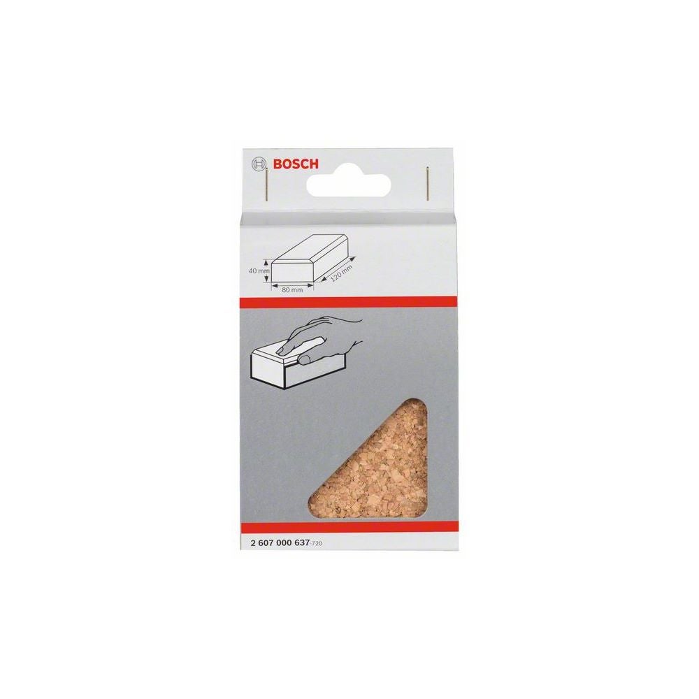 Bosch Handschleifklotz, Länge x Breite: 80 x 120 mm, aus Kork, klein #2607000637