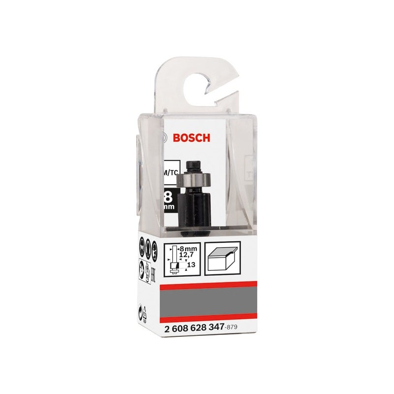 Bosch PRO Bündigfräser mit unterem Kugellager, D 12,7 mm, L 13 mm, S 8 mm #2608628347