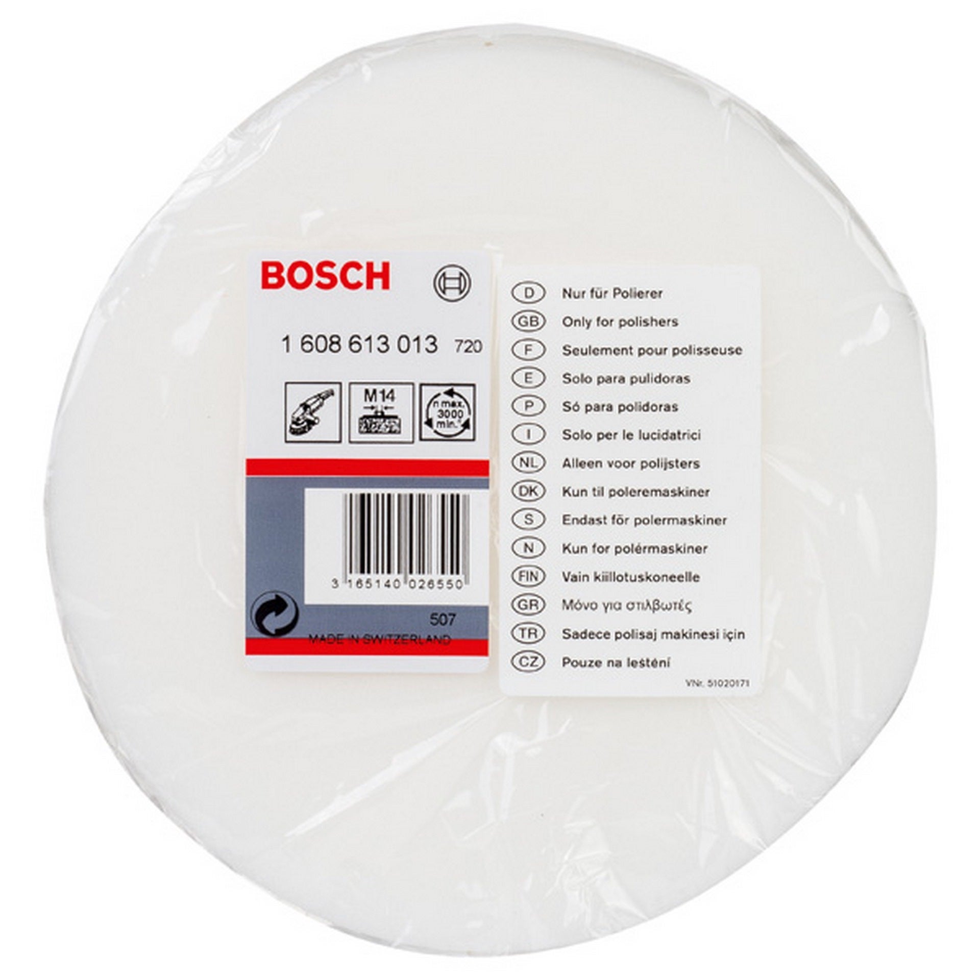 Bosch Polierschwamm mit Gewinde M 14 für Polierer, 160 mm #1608613013