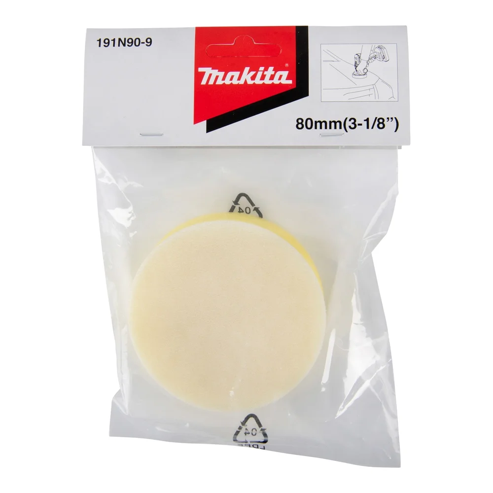 Makita Polierpad - Schaumstoff gelb 80 mm #191N90-9