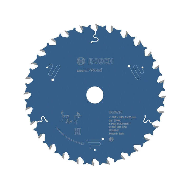 Bosch EXPERT Wood Kreissägeblatt, 168x1,8/1,2x20 mm, Z28 #2608901873