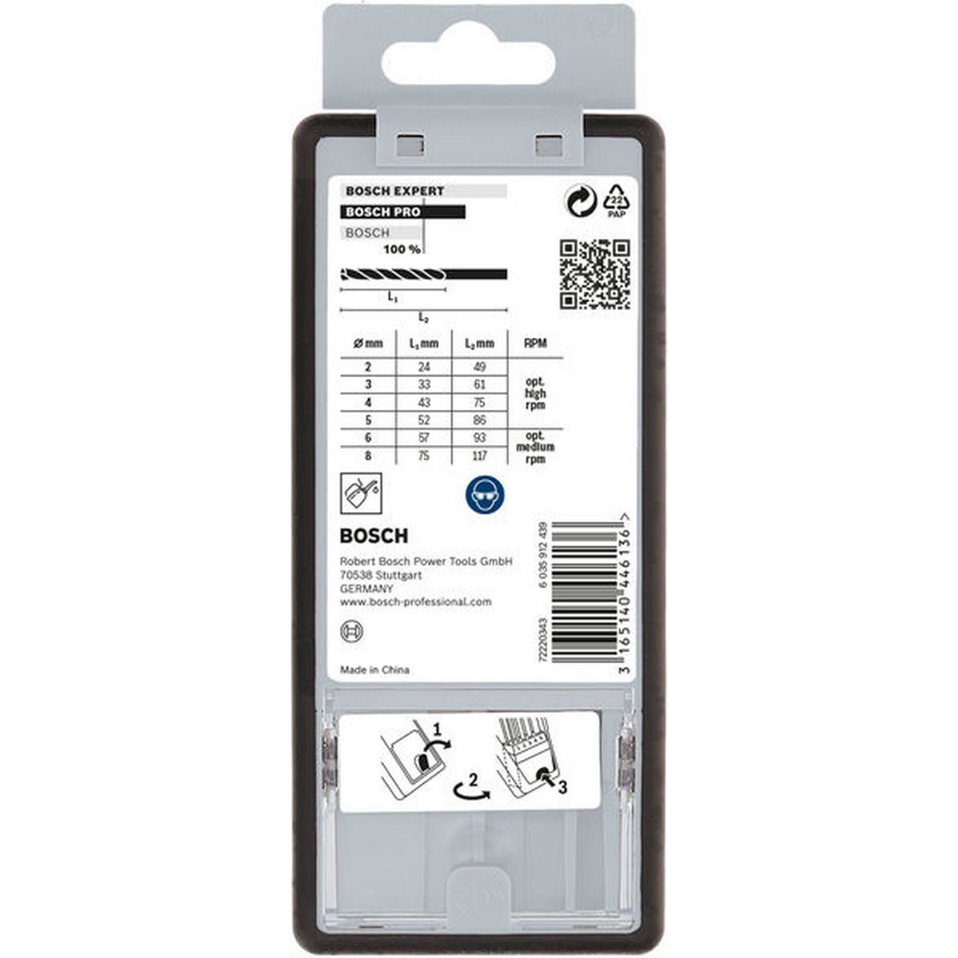 Bosch PRO Metal HSS-G Spiralbohrer Set, 6-tlg. #2607010529