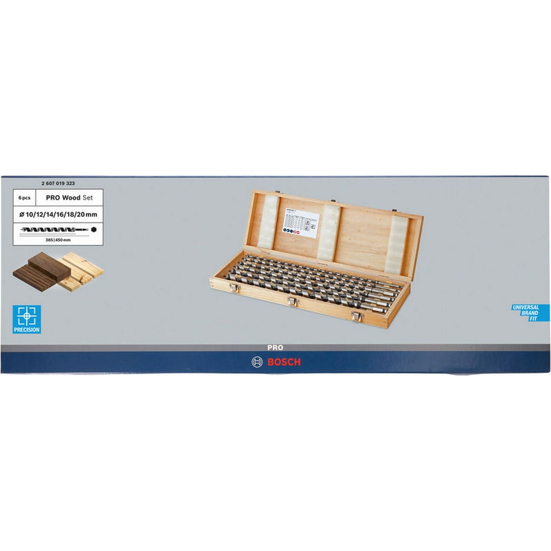 Bosch PRO Wood Holzschlangenbohrer Set, L450 mm, 6-tlg. #2607019323