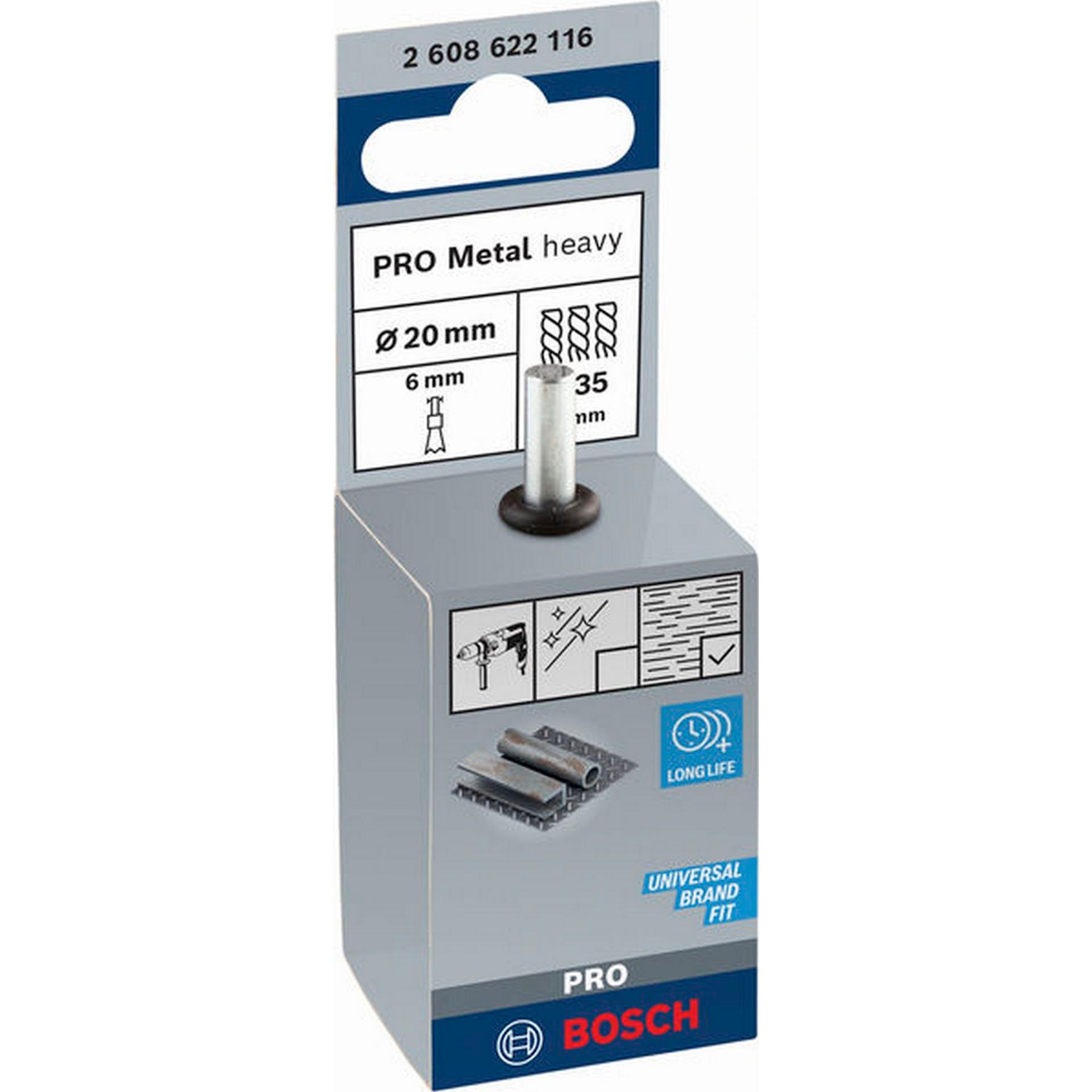 Bosch PRO Metal heavy Pinselbürste, gerader Schaft, 19 x 0,35 mm #2608622116