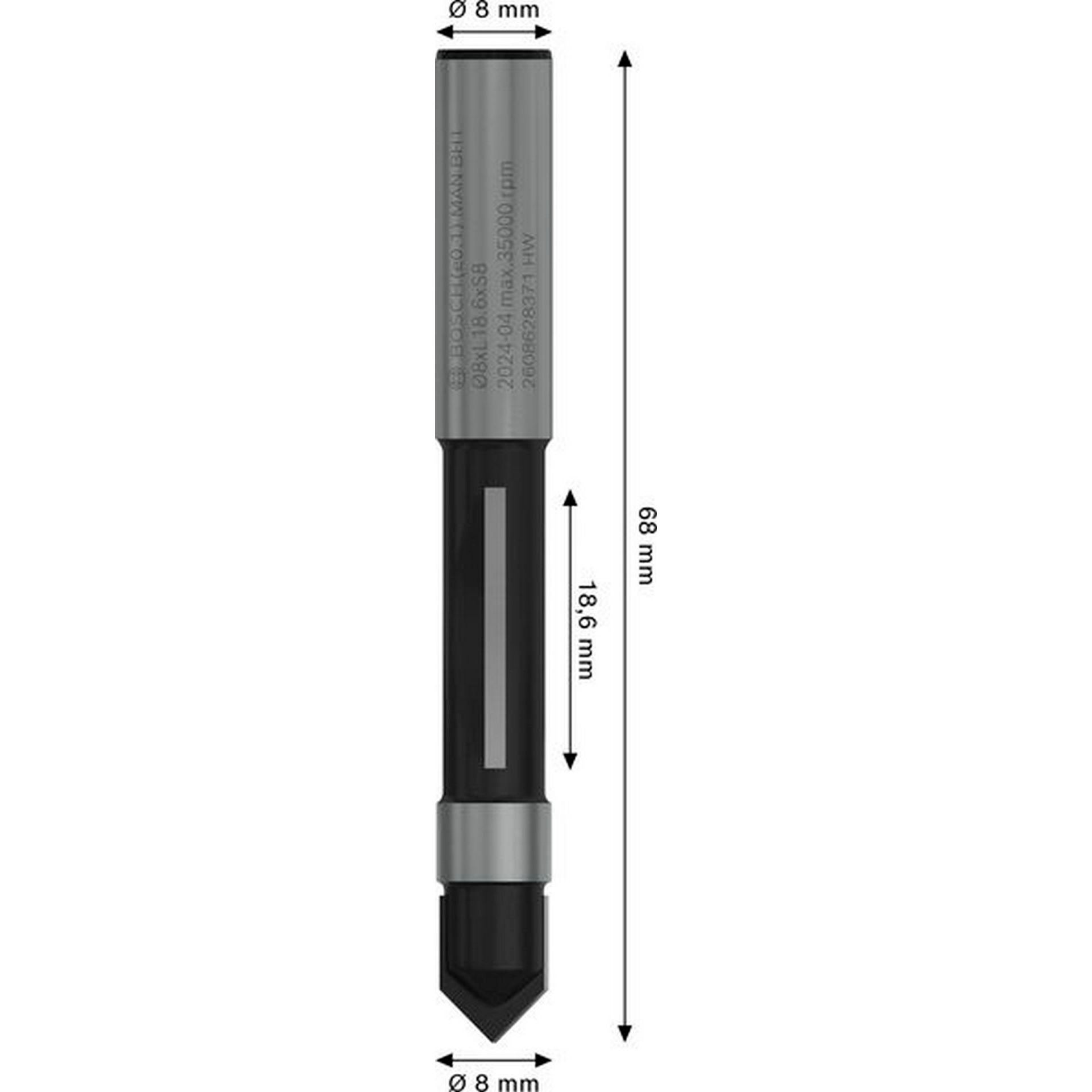 Bosch PRO Kopierfräser, D 8 mm,L 18,6 mm, S 8 mm #2608628371