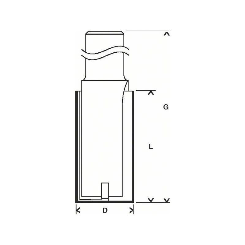 Bosch PRO Nutfräser, zweischneidig, D 10 mm, L 25 mm, S 8 mm #2608628373