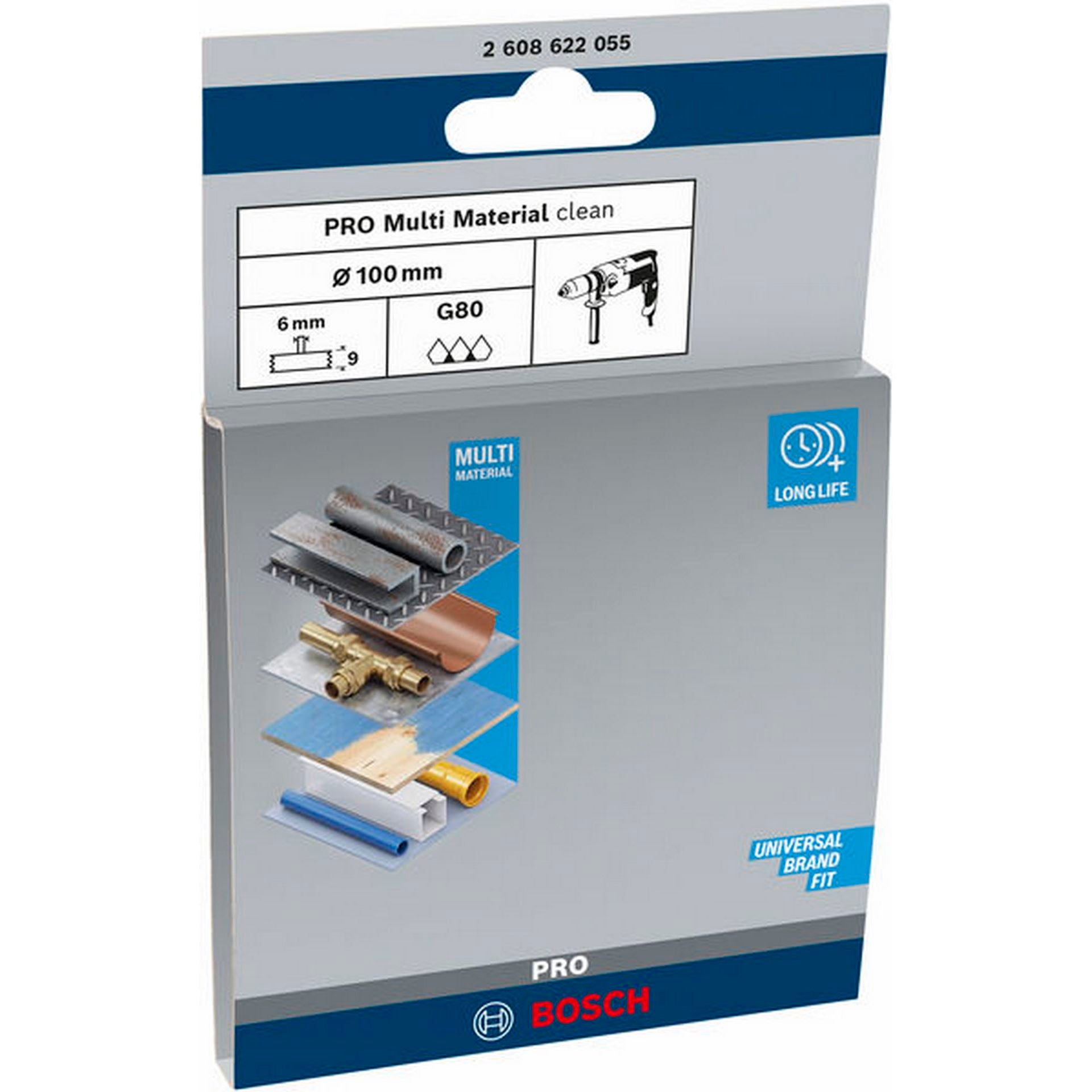 Bosch PRO Multi Material clean Scheibenbürste, gerader Schaft, 100 x 1 mm #2608622055