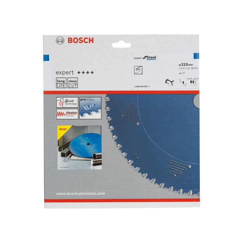 Bosch EXPERT Steel Kreissägeblatt, 210x2/1,6x30 mm, Z48 #2608643057