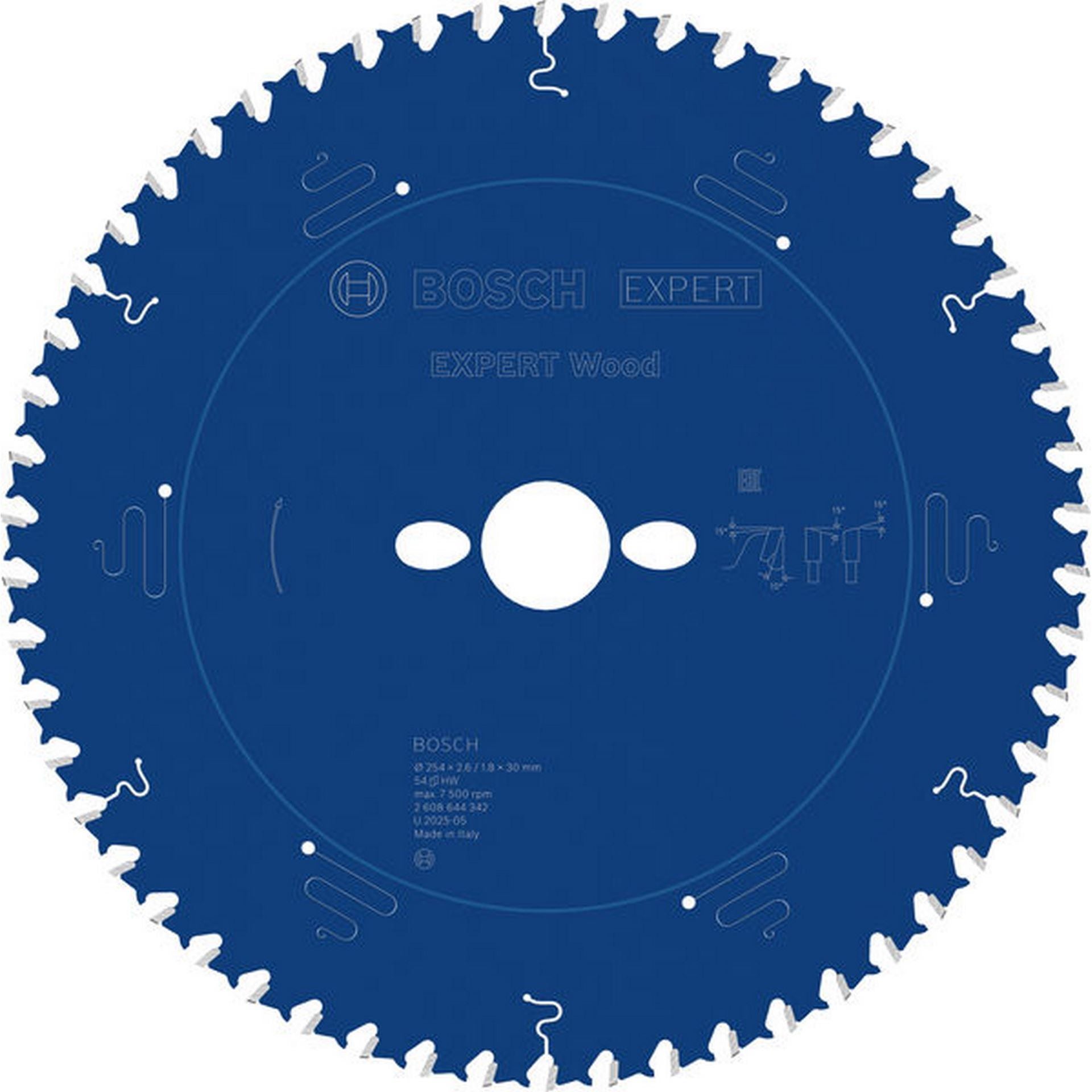 Bosch EXPERT Wood Kreissägeblatt, 254x2,6/1,8x30 mm, Z54 #2608644342