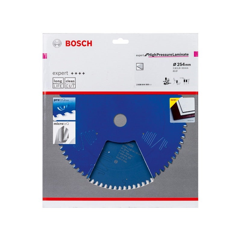 Bosch EXPERT High Pressure Laminate Kreissägeblatt, 254x2,8/1,8x30 mm, Z80 #2608644360