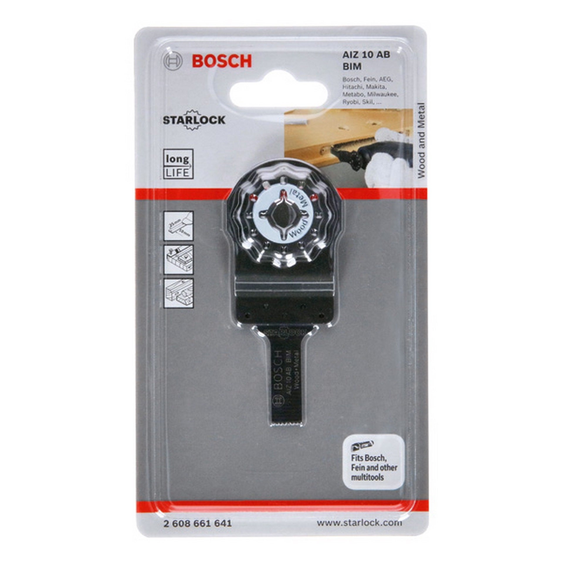 Bosch BIM Tauchsägeblatt AIZ 10 AB, Wood and Metal, 20 x 10 mm #2608661641