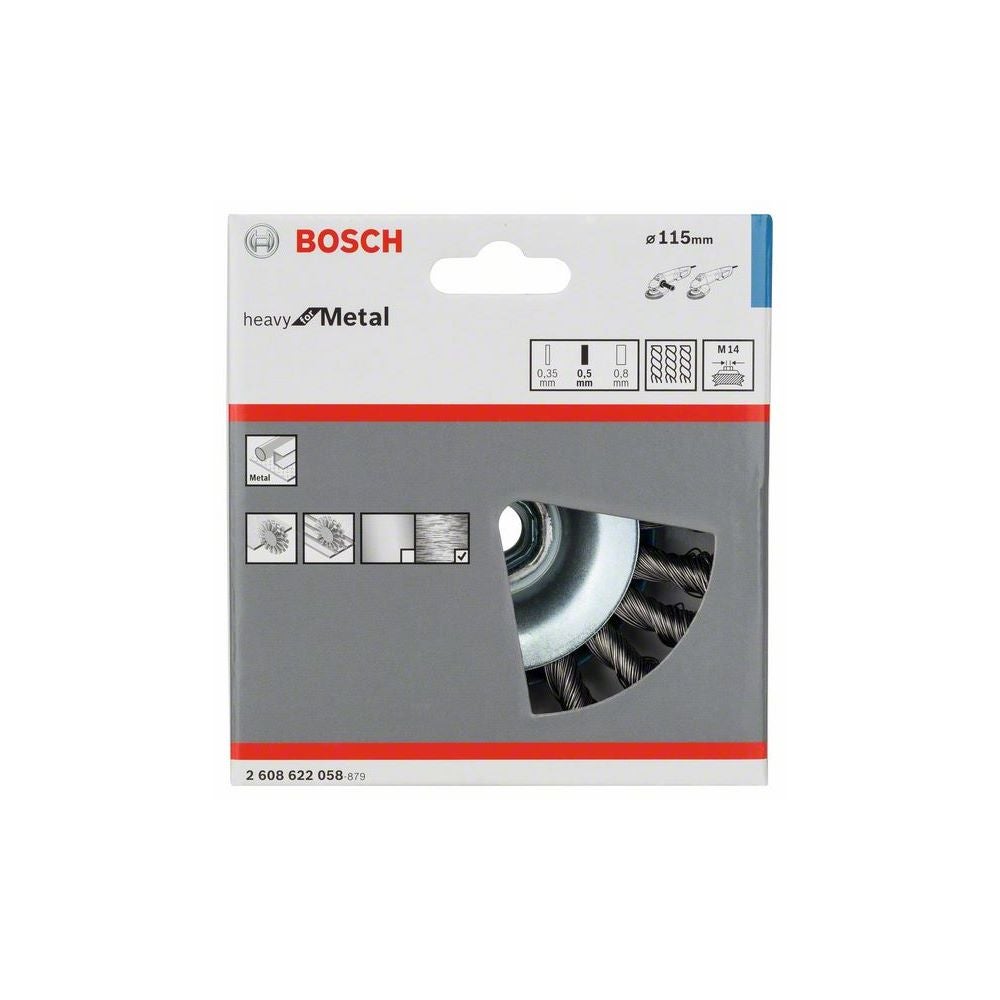 Bosch PRO Metal heavy Kegelbürste, 115 x 0,5 mm, Gewinde #2608622058