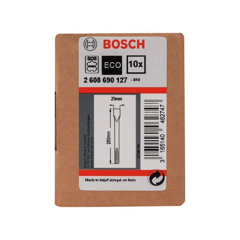 Bosch PRO SDS max-4C Flachmeißel-Set, 25 x 280 mm, 10-tlg. #2608690127