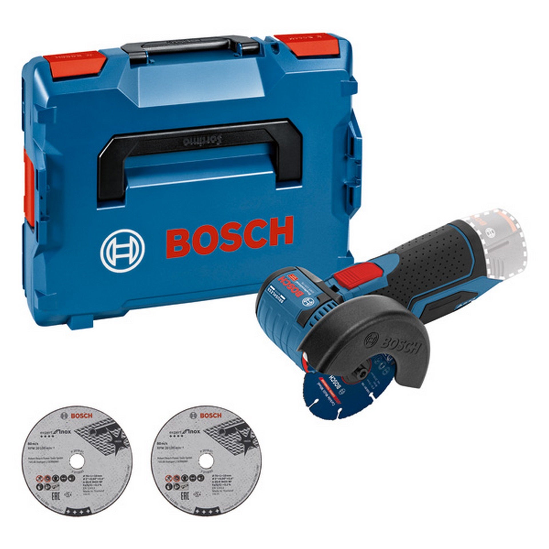 Bosch Akku-Winkelschleifer GWS 12V-76 in L-BOXX #06019F2003