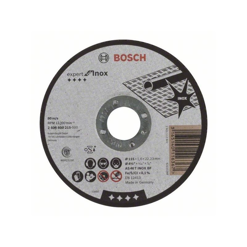 Bosch PRO Stainless Steel and Metal Trennscheibe, 115 x 1,6 x 22,23 mm, gerade. #2608600215