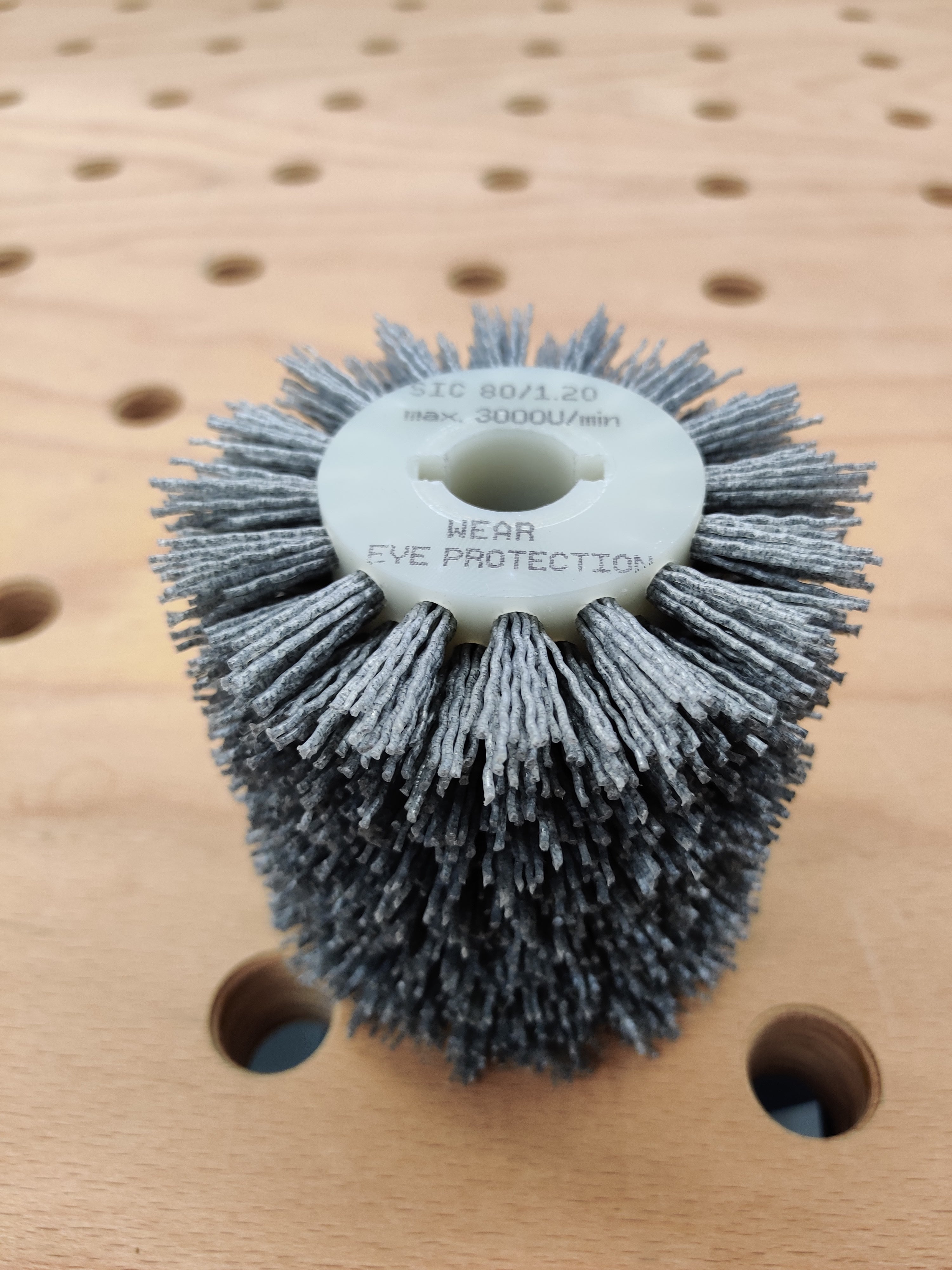 Schleifkornbürste D100x100mm d19mm mit Nut K80 für Flex Winkelschleifer
