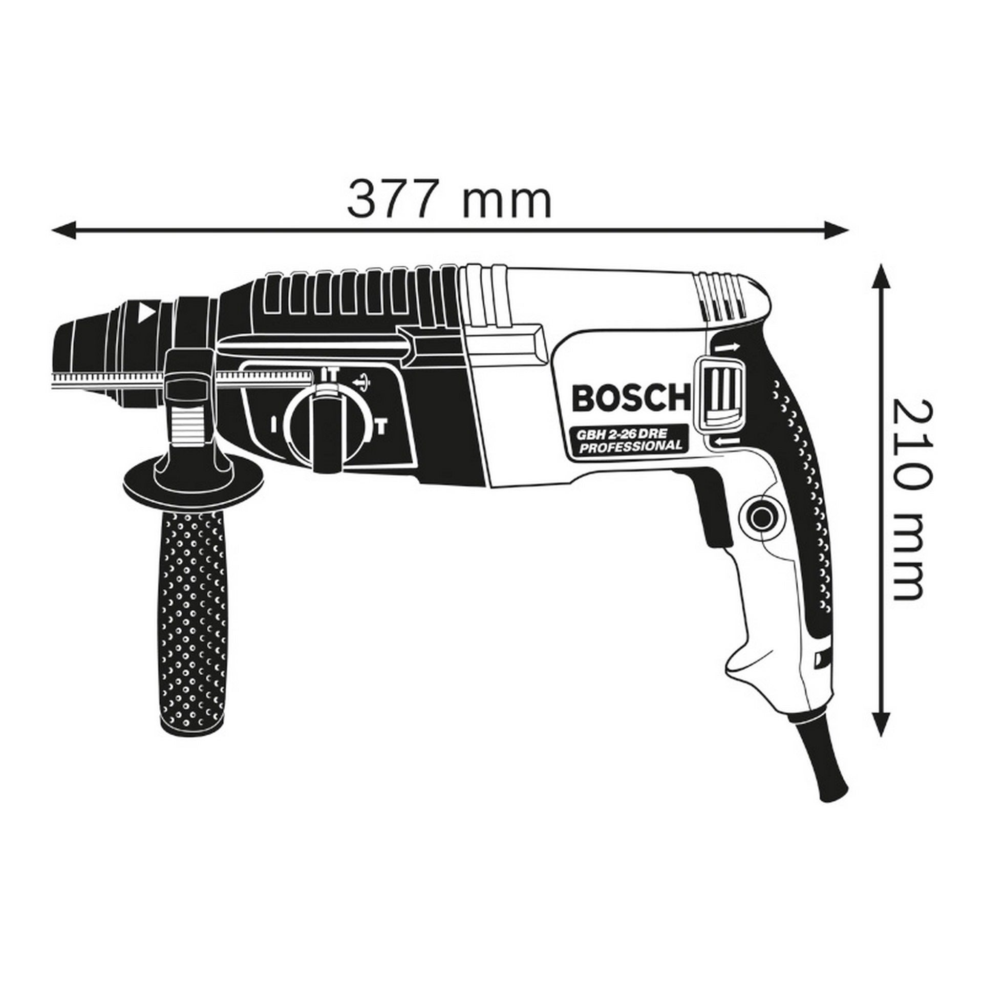 Bosch Bohrhammer mit SDS plus GBH 2-26 mit L-BOXX #06112A3000