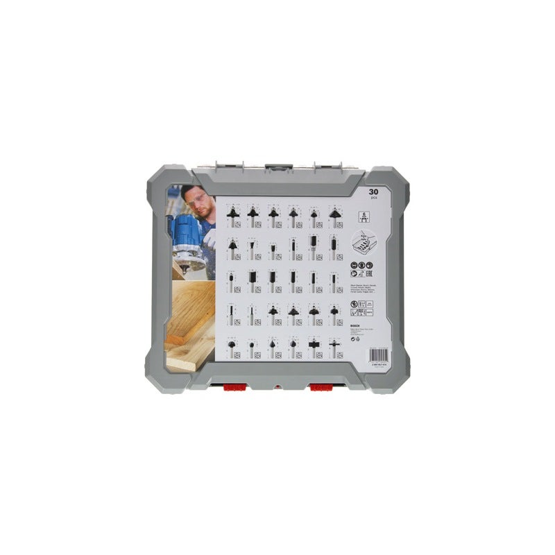 Bosch PRO Fräser-Set, gemischt, Schaft 6 mm, 30-tlg. #2607017474