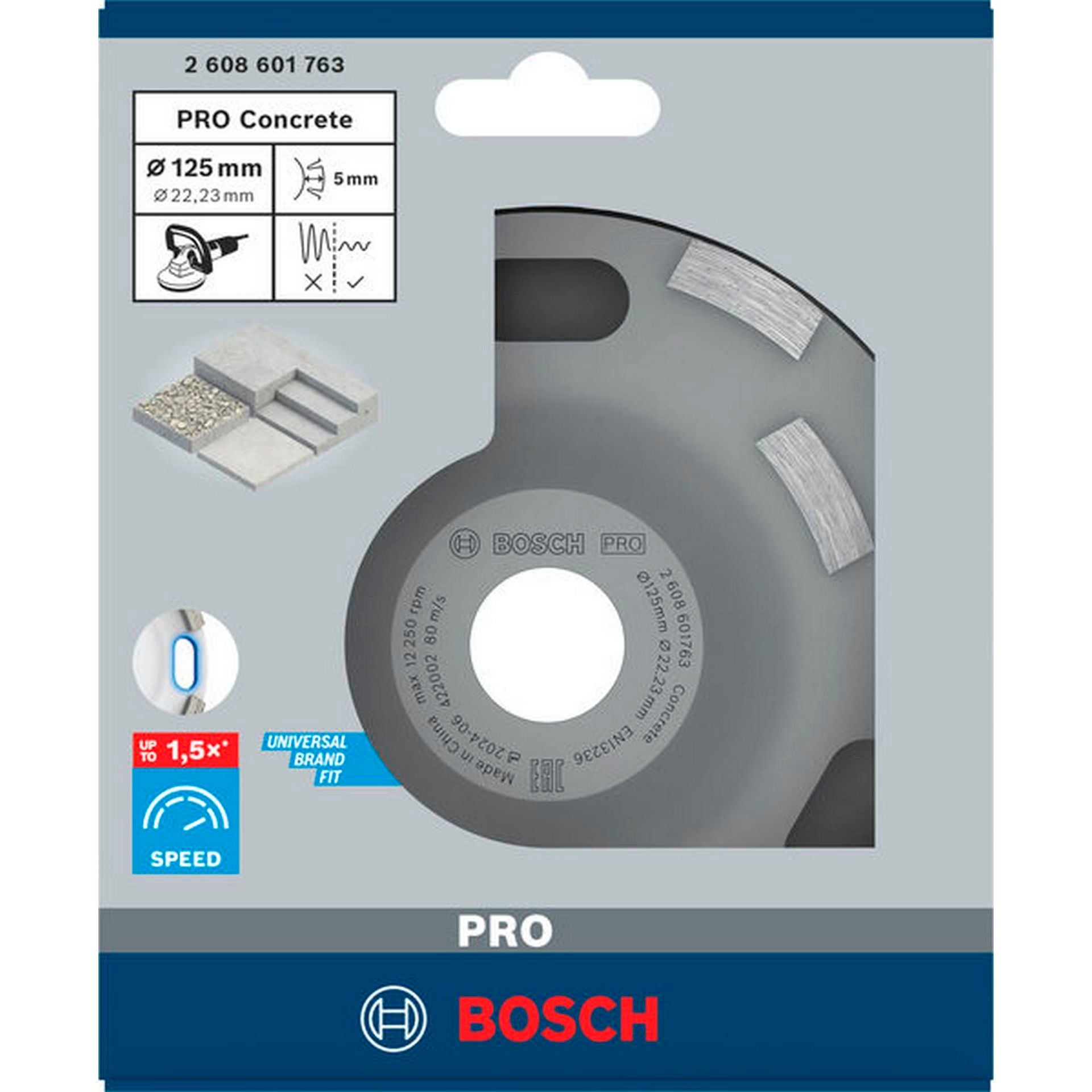 Bosch PRO Concrete Topfscheibe, 50 x 125 mm, 22,23 mm #2608601763