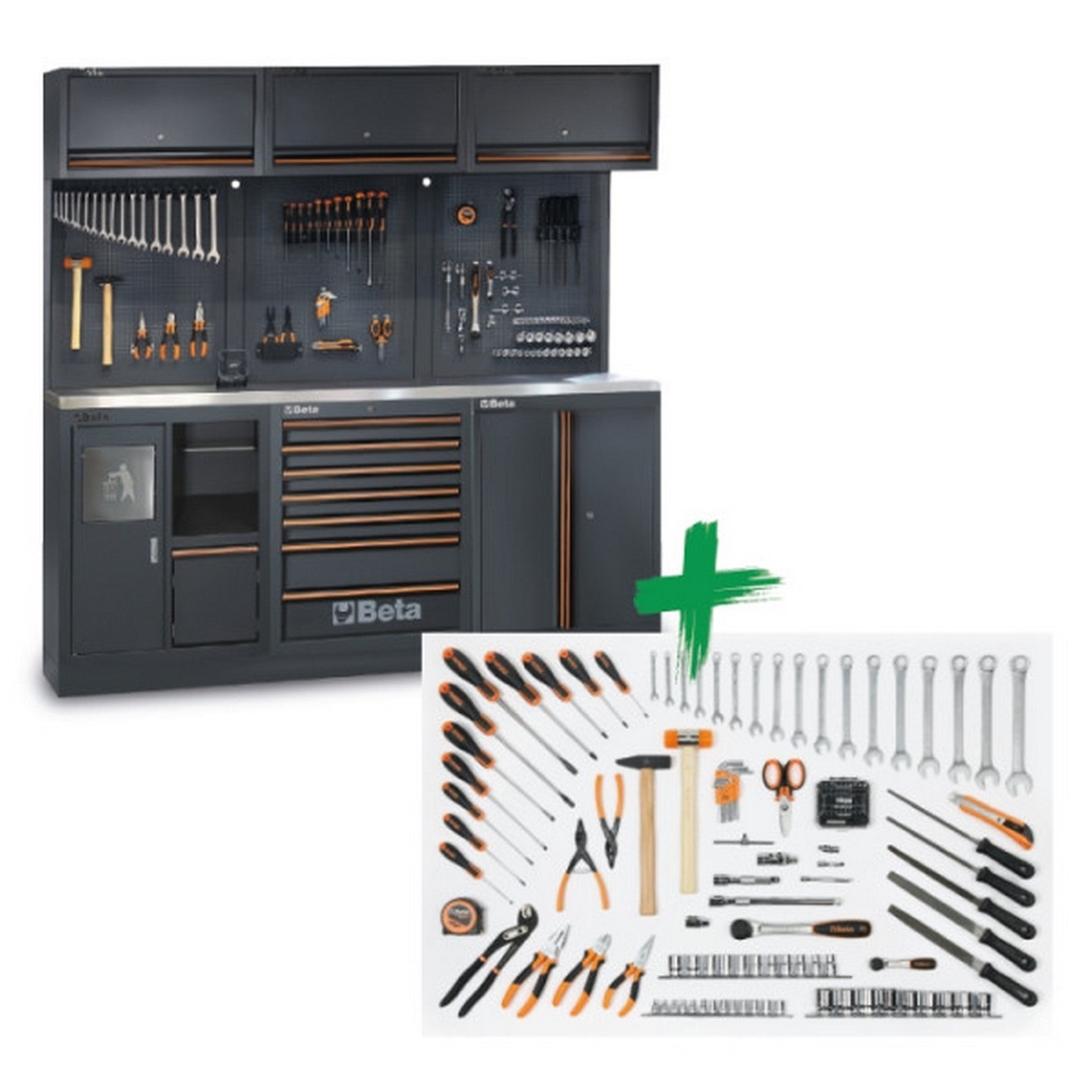 Beta Werkstatteinrichung C45PRO 2.0 AX mit 157 tlg. Werkzeug C45PRO 2.0 AX/157UT #045009167