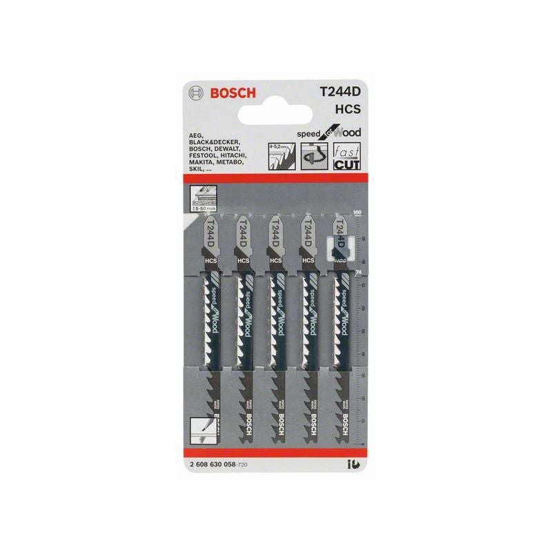 Bosch Stichsägeblatt T 244 D Speed for Wood, 5er-Pack #2608630058