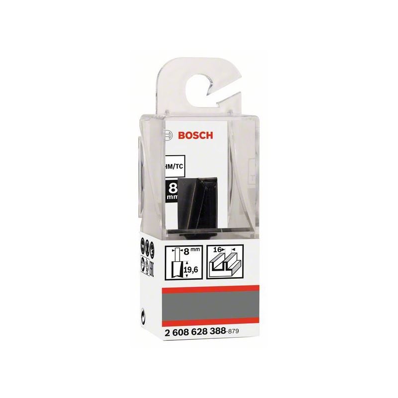 Bosch PRO Nutfräser, zweischneidig, D 16 mm, L 19,6 mm, S 8 mm #2608628388