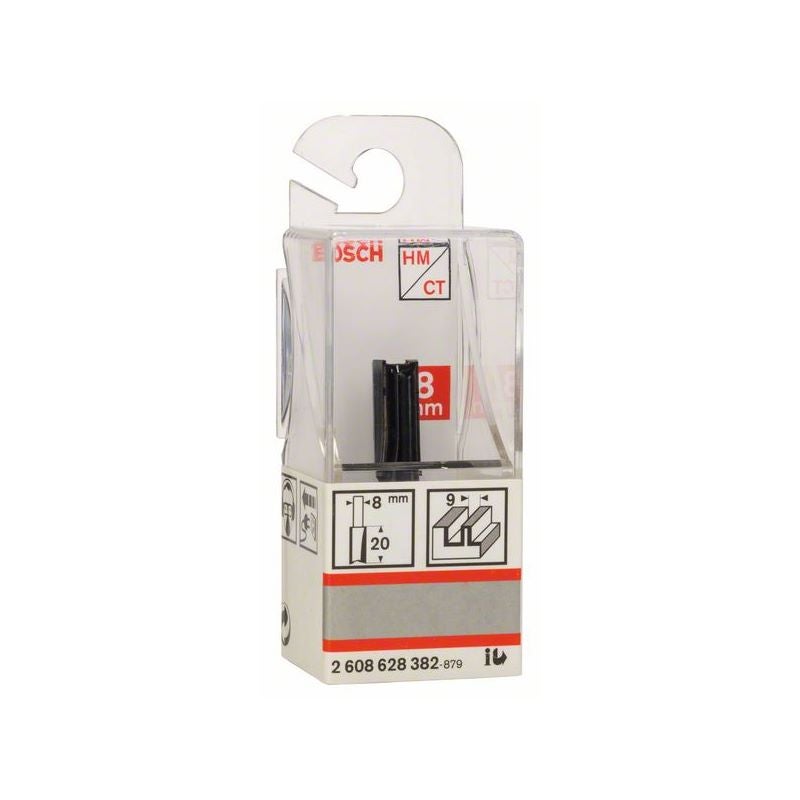 Bosch PRO Nutfräser, zweischneidig, D 9 mm, L 19,6 mm, S 8 mm #2608628382