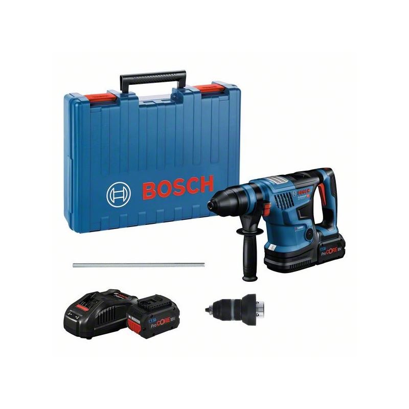 Bosch Akku-Bohrhammer BITURBO mit SDS plus GBH 18V-34 CF mit 2x Akku ProCORE18V 8.0Ah #0611914002