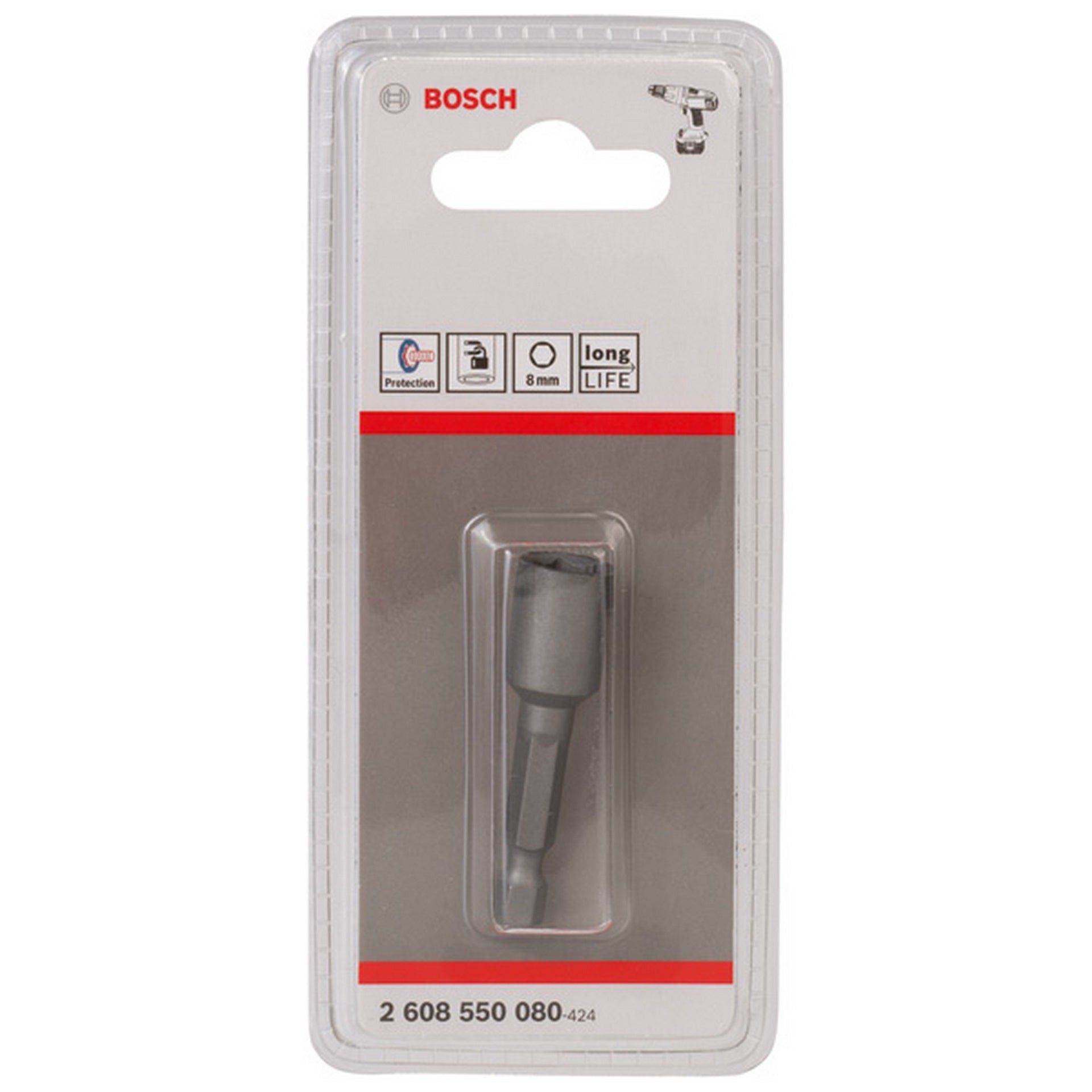 Bosch Steckschlüssel, 50 x 8 mm, M 5, mit Magnet #2608550080