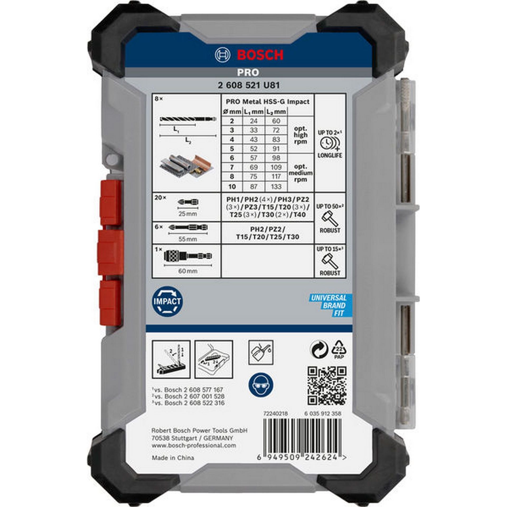 Bosch PRO Impact Schrauberbits und Metallbohrer Set, 35-tlg. #2608521U81