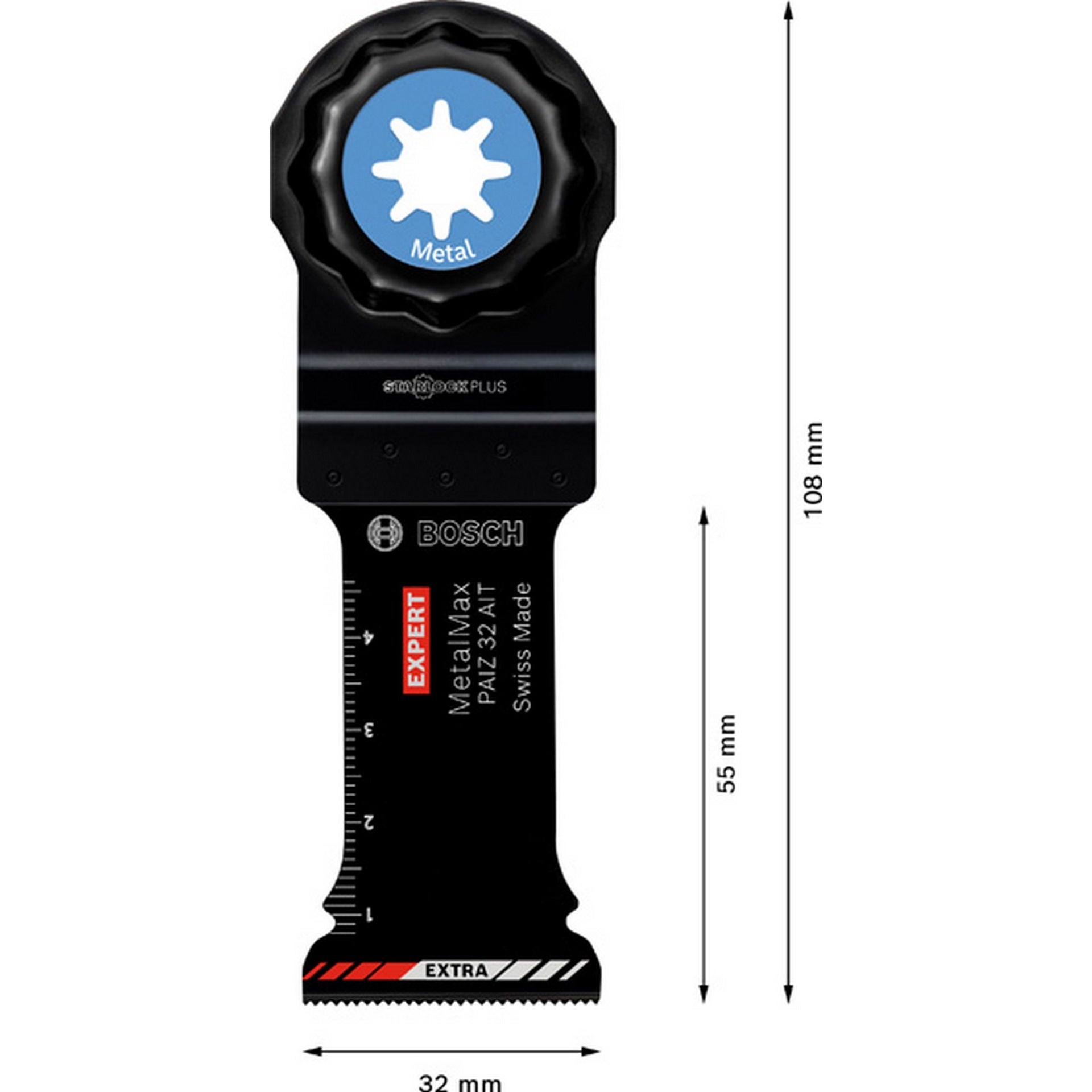 Bosch EXPERT MetalMax PAIZ 32 AIT Tauchsägeblatt für Multifunktionswerkzeuge, 50x32 mm #2608900019