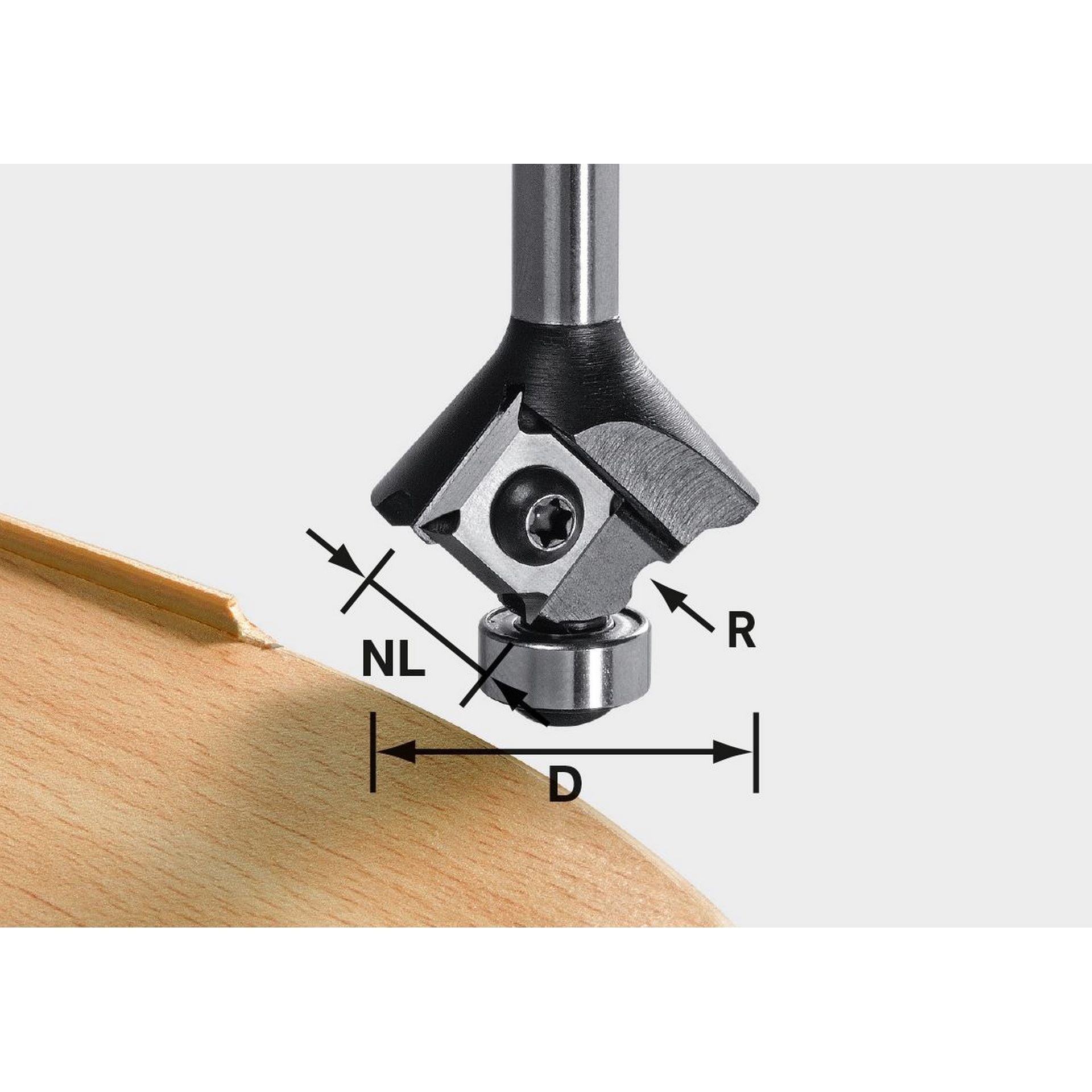 Festool Abrundfräser-Wendeplatten S8 HW R1,5 D28 KL12,7 MFK #499810