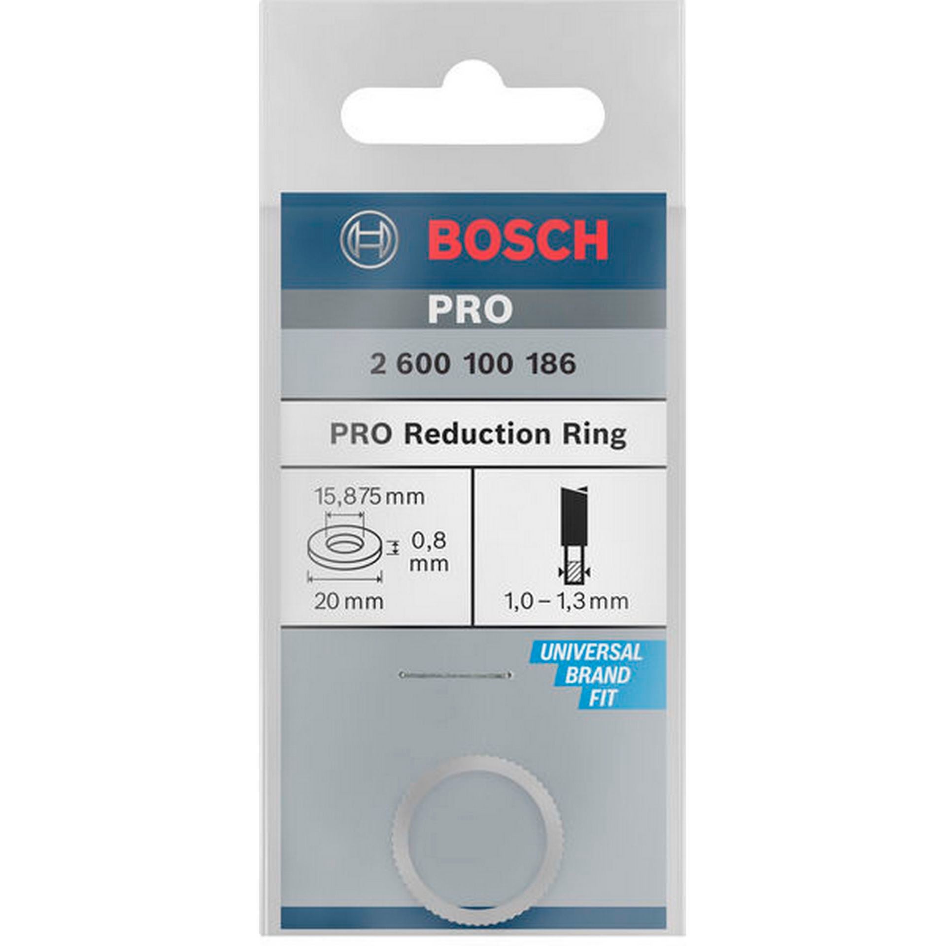 Bosch Reduzierring für PRO Kreissägeblatt, 20 x 0,8 x 15,875 mm #2600100186
