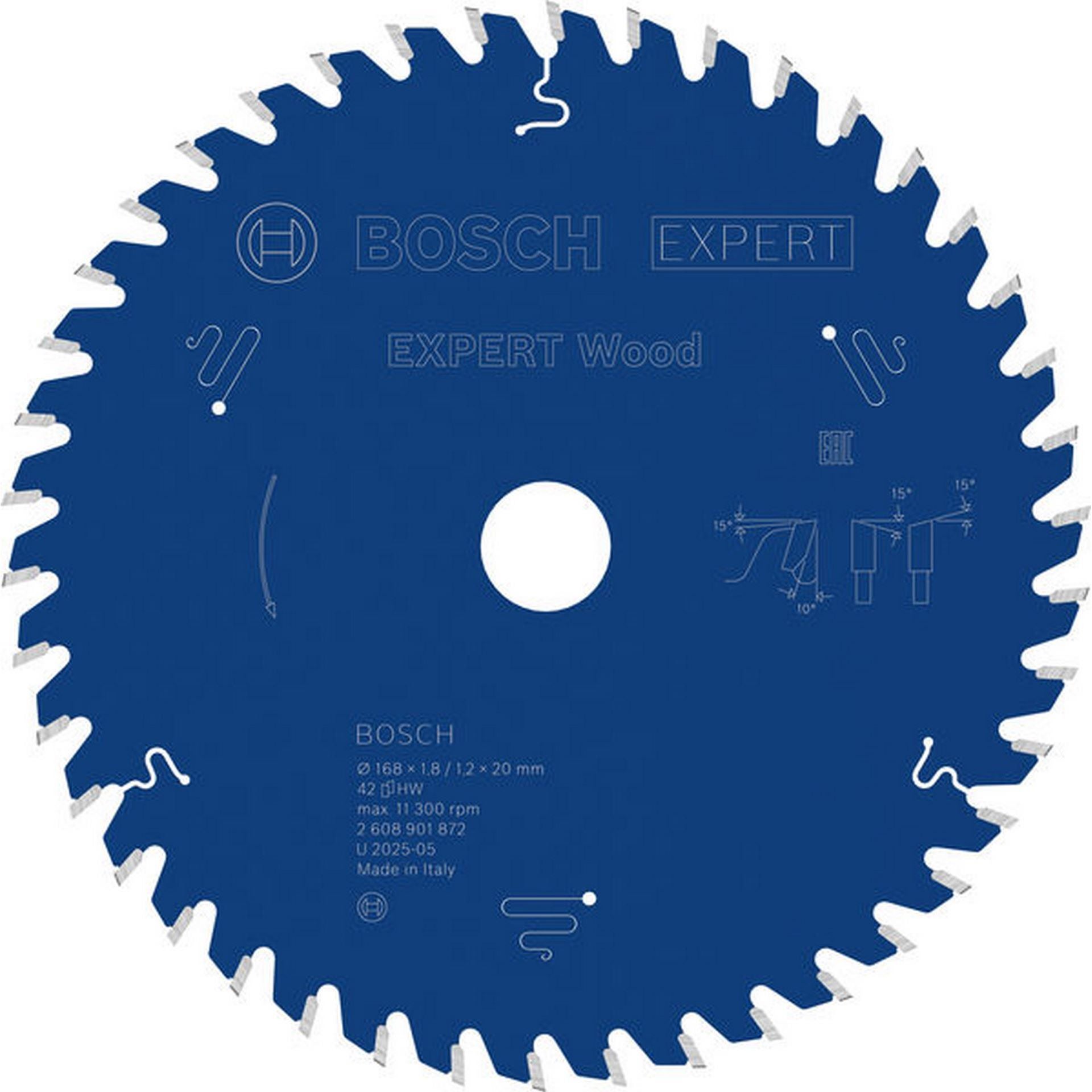 Bosch EXPERT Wood Kreissägeblatt, 168x1,8/1,2x20 mm, Z42 #2608901872