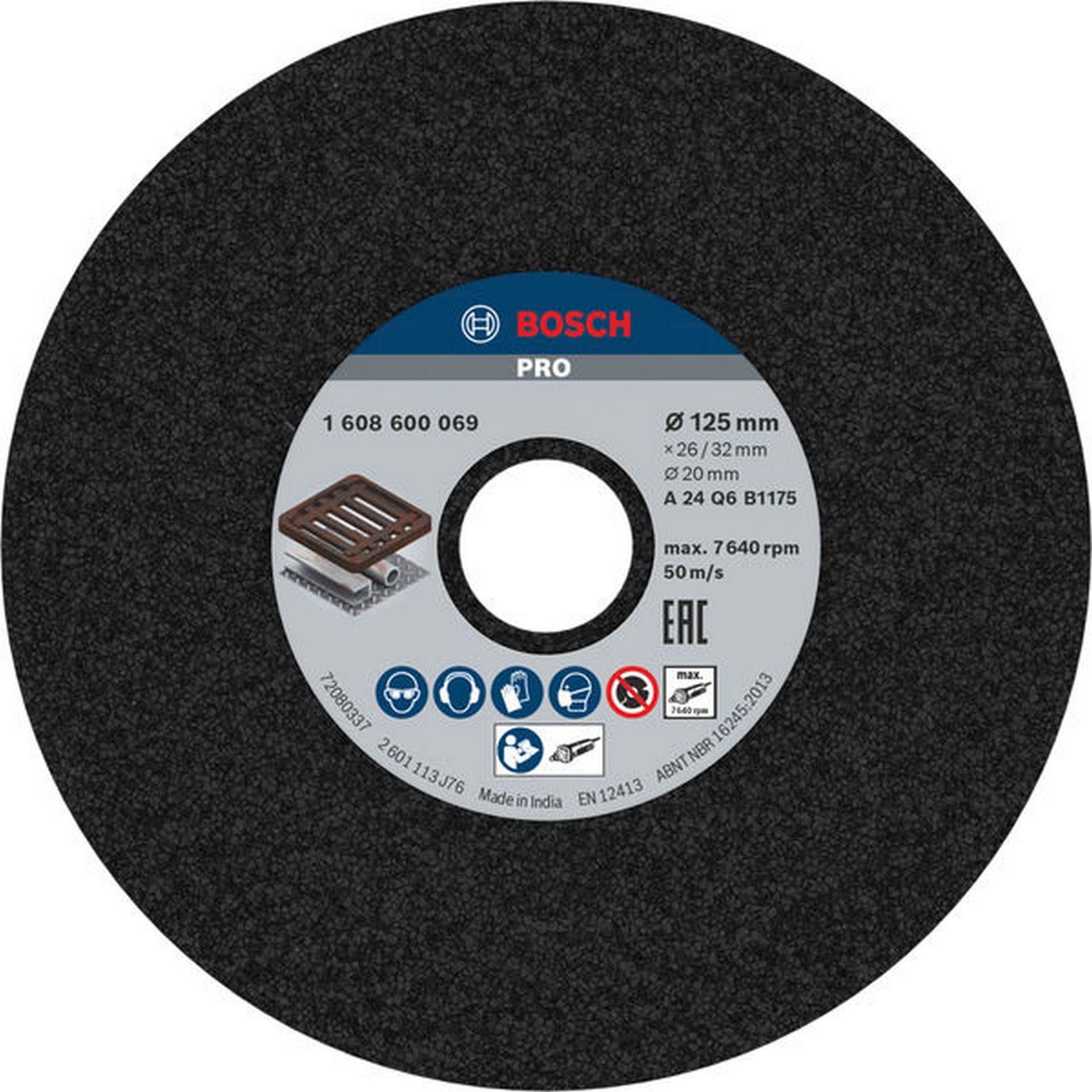 Bosch PRO Metal Schleifscheibe, 125 x 26 x 20 mm, K24 #1608600069