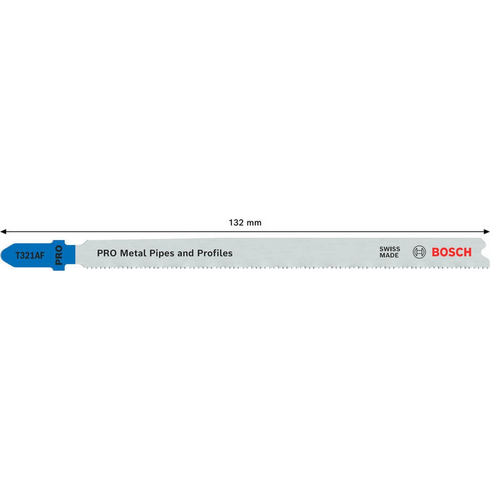 Bosch PRO Metal Pipes and Profiles T321AF Stichsägeblatt, 132 mm, 5-tlg. #2608636705