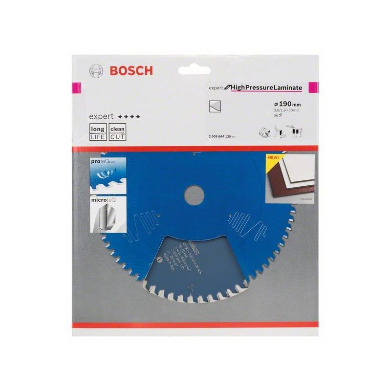 Bosch EXPERT High Pressure Laminate Kreissägeblatt, 190x2,6/1,6x30 mm, Z56 #2608644135