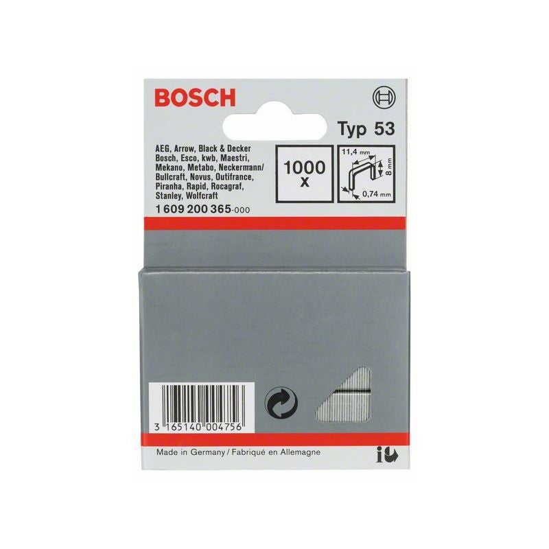 Bosch Feindrahtklammern, Typ 53/8 #1609200365