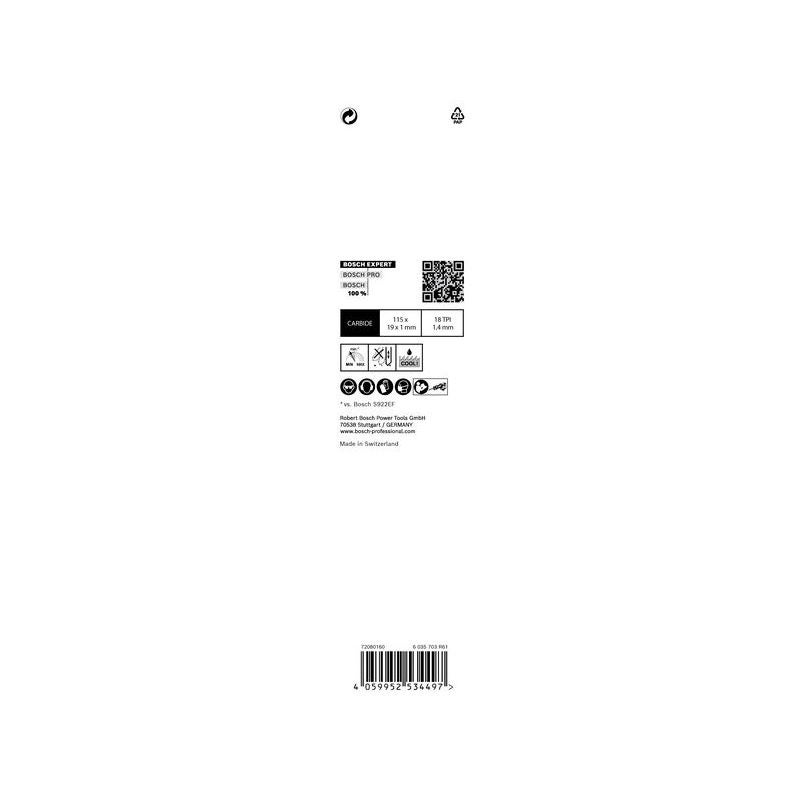 Bosch EXPERT S522EHM Thin Tough Metal Säbelsägeblatt #2608900359