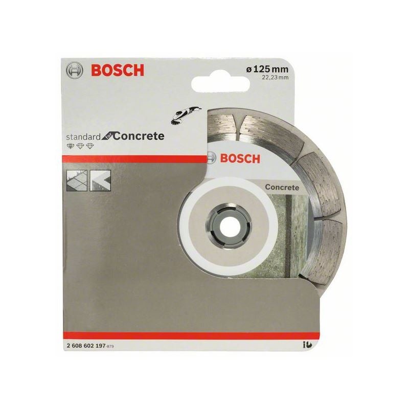 Bosch Diamanttrennscheibe Standard for Concrete, 125 x 22,23 x 1,6 x 10 mm, 1er-Pack #2608602197